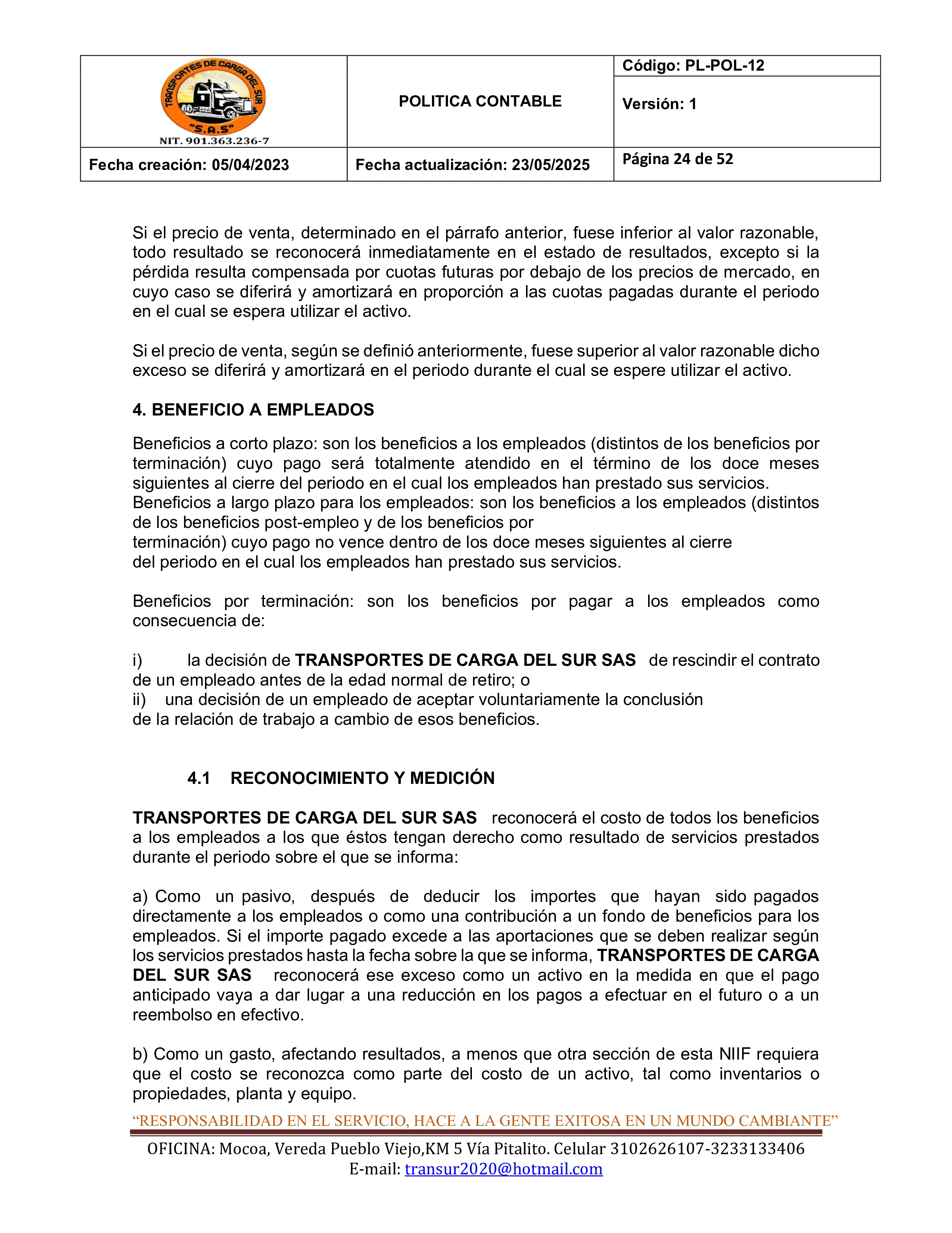 Política Contable 24