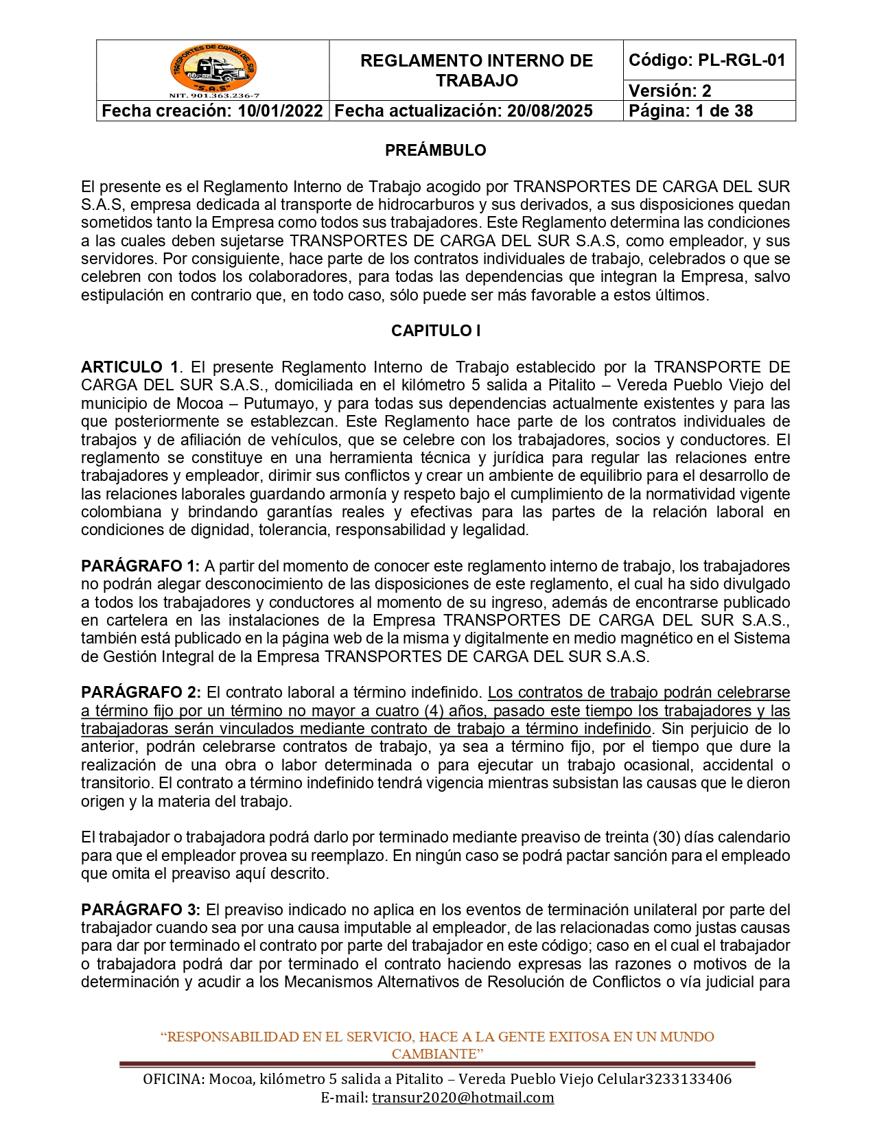 Reglamento Interno 1