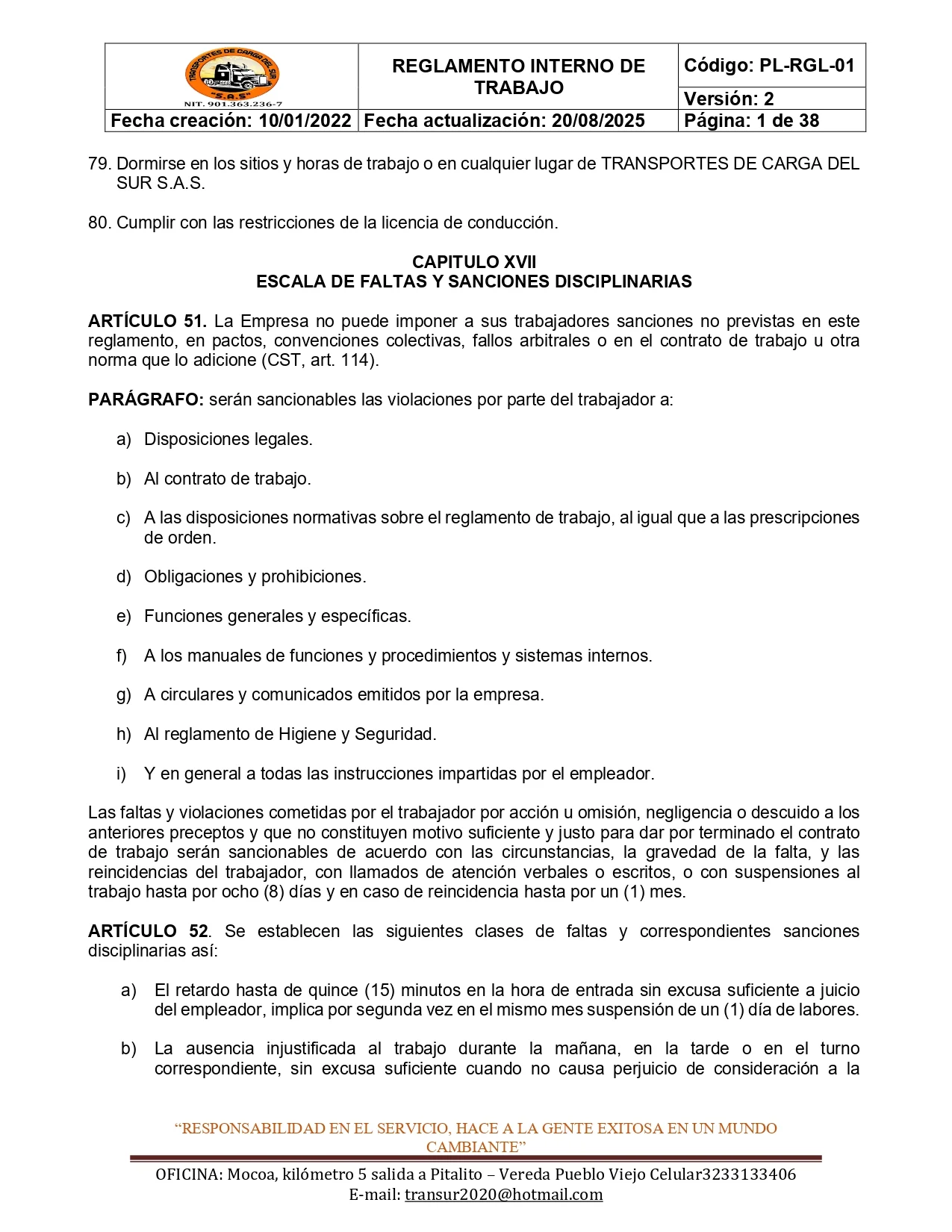 Reglamento Interno 32